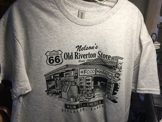 Old Riverton Store T-Shirt Medium  Black and White