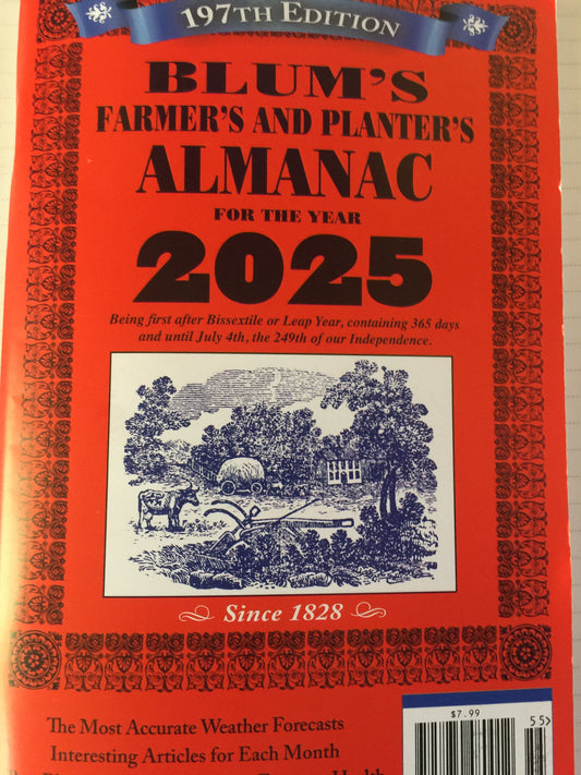 2025  Blum's  Farmer's and Planters Almanac